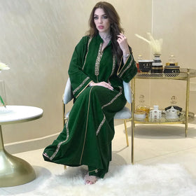Islamic Clothing Abaya Women Muslim Dress Kaftan Dresses Dubai