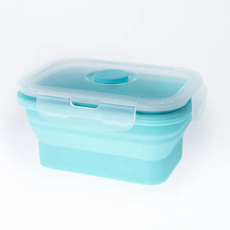 Hot Sale Reusable Collapsible Leakproof Food Grade Silicone Food Storage Container Silicone Lunch Box 350ML MegaBDM