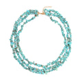 Exaggerate Multi-layer Gravel Irregular Natural Stone Necklace Boho Turquoise Necklace for Women