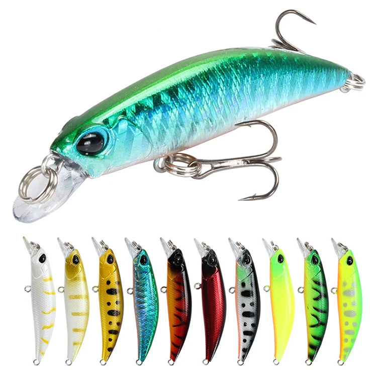 WEIHE  6.5cm 4g Fishing Lures Floating   Minnow Fishing Bait Aritificial Hard Bait Crankbait Wobblers Plastic Fishing Gear