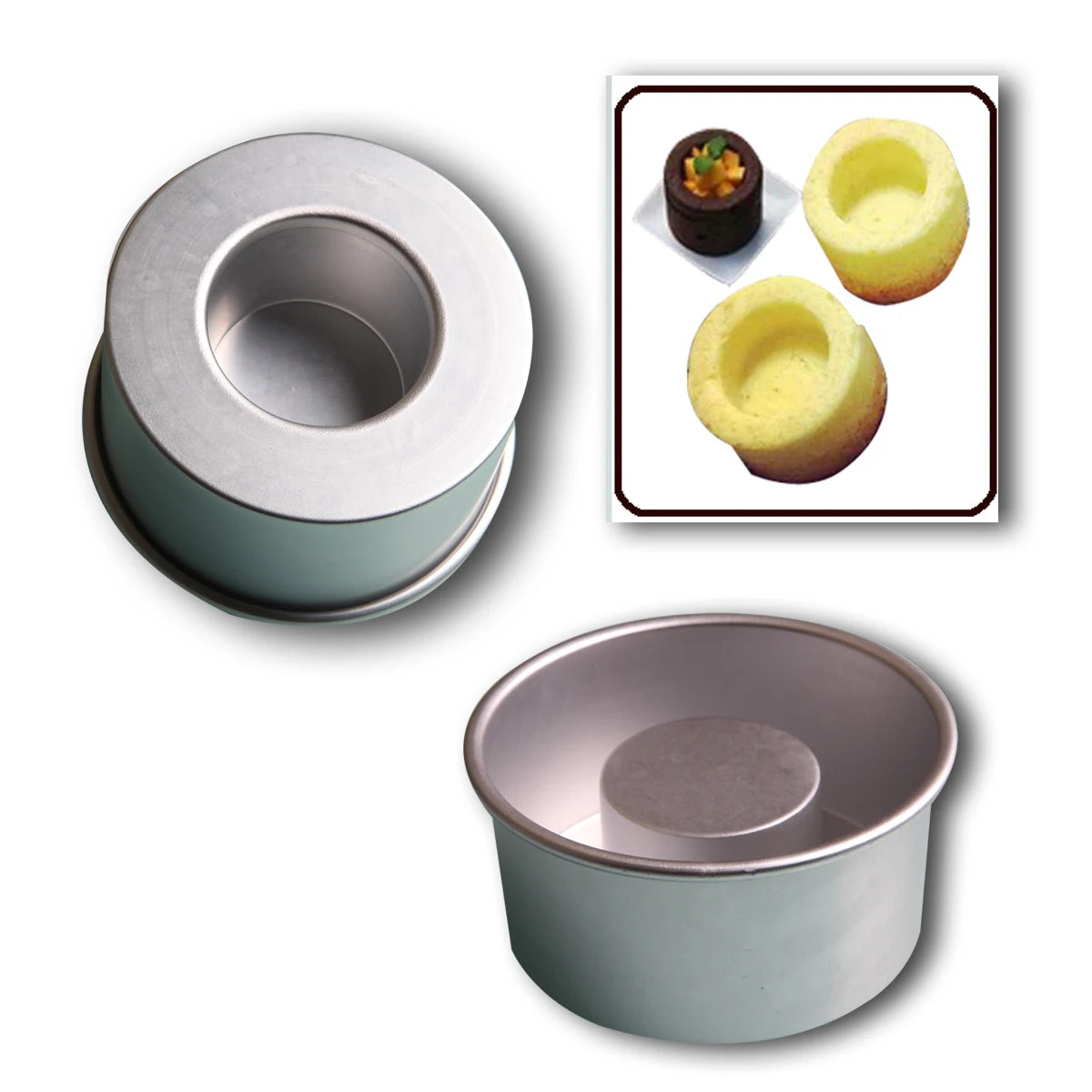 3  Inch Pudding Cake Cup Aluminum Baking Set Round Mousse Bread Mould OEM Custom Aluminum Baking Utensils