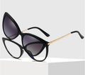 95658 Cat Eye Blue Light Blocking Glasses Women TR90 Clip on Sunglasses New Arrival