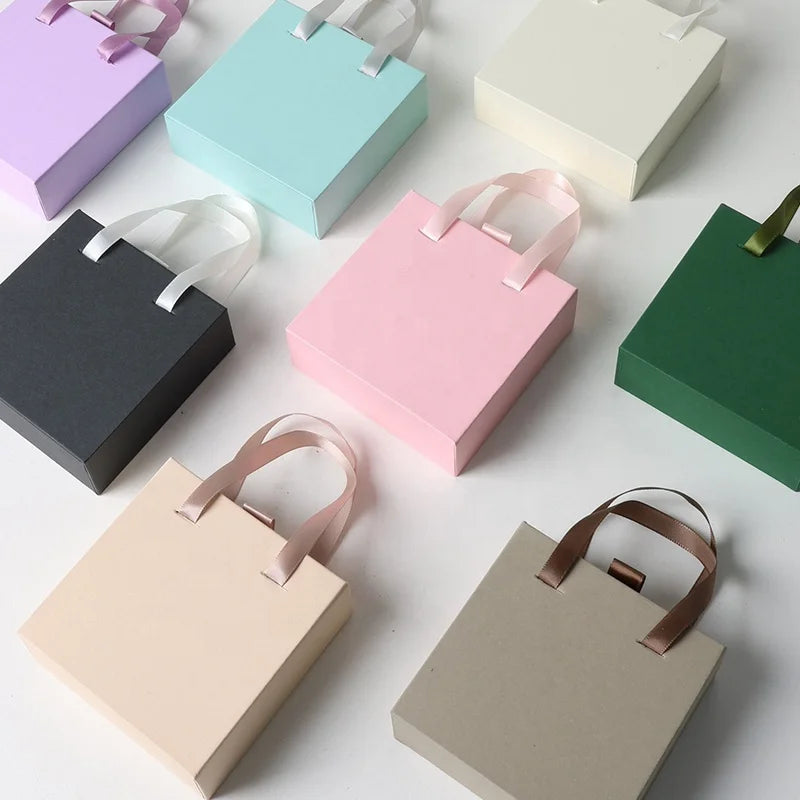 Customized logo Paper Carrying Drawer Box Storing Jewelry and Jewelry