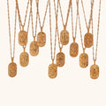 Dingran New Trendy Oval Pendant Zodiac Necklace Long Lasting Gold Plated Jewelry Personalized Necklace