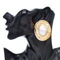 Irregular Geometric Drop Earrings Round Alloy Dangle Punk Party Charms Earrings