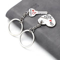 New Trendy Hot Sale One Pair Key Chain Alloy Arrow Bow Love Keyrings Key Chains Lovers Ring Couples Keychain for Gift