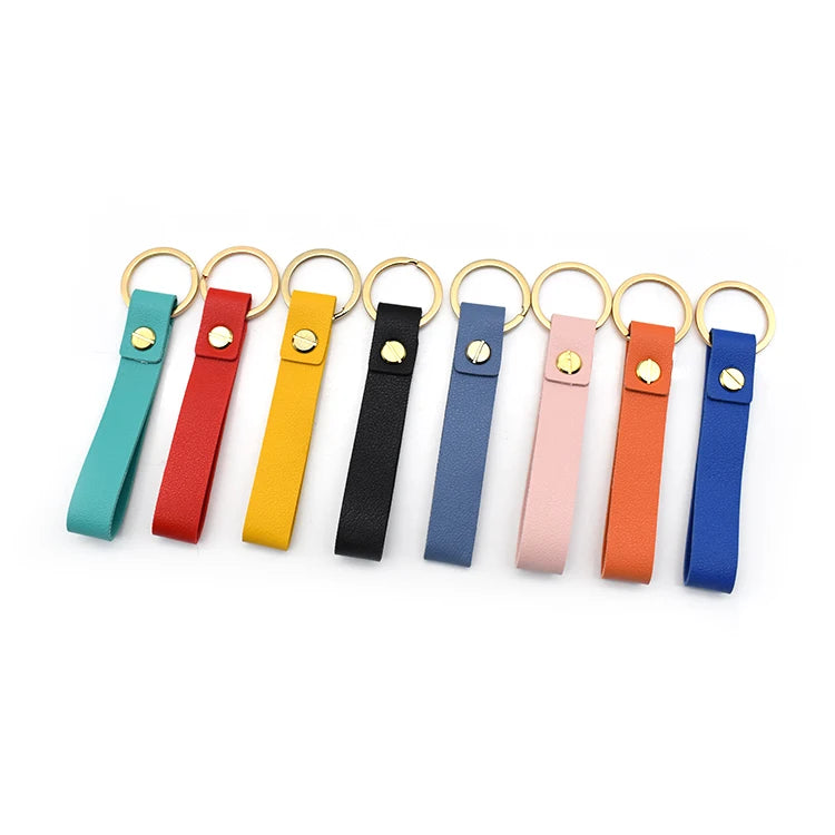 Custom Blank Pu Leather Keychain Bulk Car Key Chain Holder