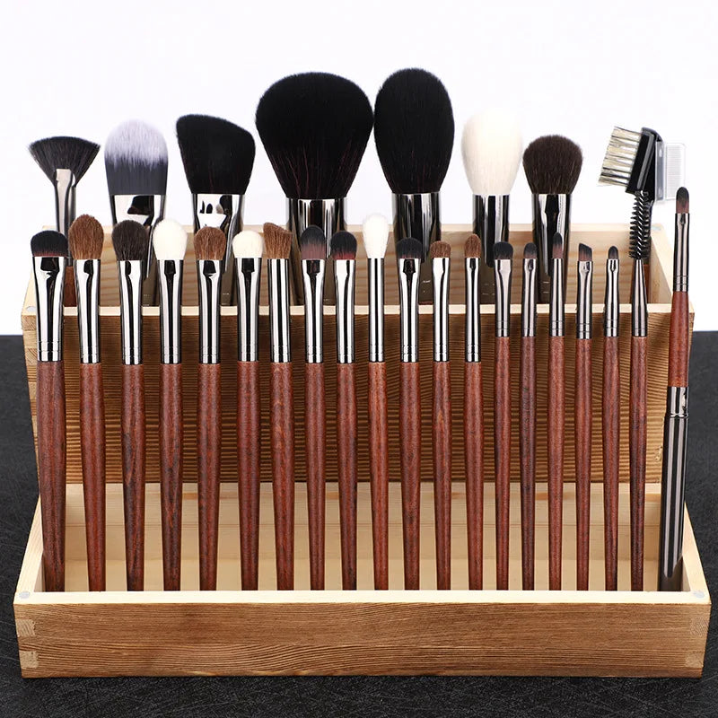 28pcs Super Soft Goat Hair Makeup Brush Set Custom Print Logo Professional Cosmetic Make-up Brushes Face Use