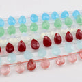Gemstone Top Drilled Teardrop Beads Strand Dyed Cultured Quartz Amethyst Canadian Jade Water Drop Beads 10*14mm