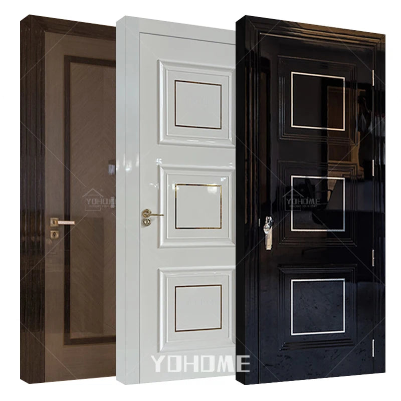 European Door Jambs Luxury Interior Wooden Door for Bedroom Interior Wooden Door With Jambs