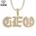 New Arrival Custom Diamond Greek Elephant Charm Pendant for Necklace 18K Gold Plated CZ with Gold and White Gold Colors