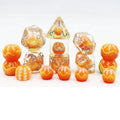 Custom Logo 16mm Resin Dice Set Round Colour Orange OEM Wholesale RPG Dice with Custom Logo