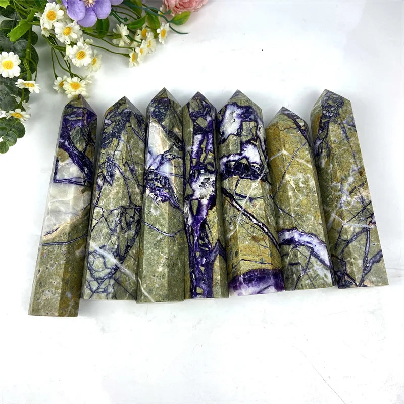 Hot Sale Natural Crystal Stone Crafts Big Fluorite Root Point Tower for Decoration