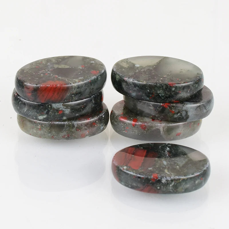 DIY Top Quality Playwith Skin Care Set Massage Stones African Blood Stone Palm Stone
