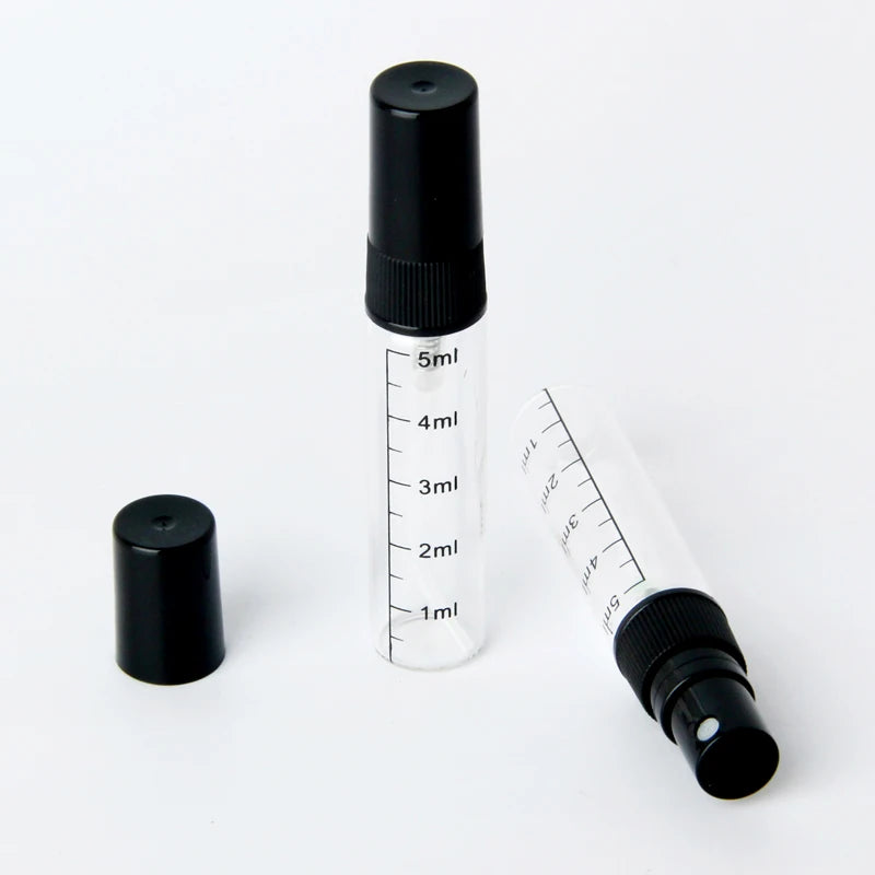 5ml Mini Glass Spray Bottle for Perfume Diffuser Atomizer Screen Printing Custom Logo Empty Refill Sample Tester