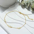 RINNTIN SA30 Heart Charm Foot Chain Adjustable Ankle Bracelet Jewelry 925 Sterling Silver Anklet for Women