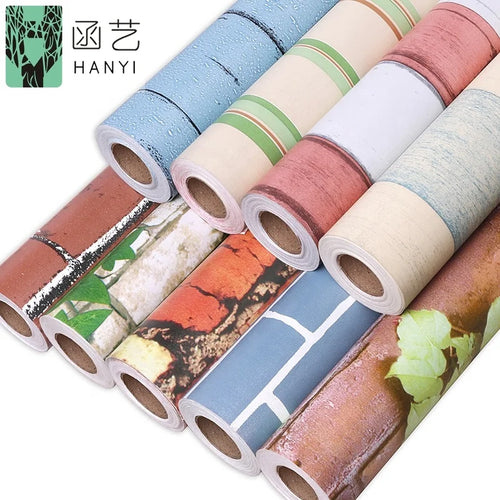 0.45*10M PVC Brick Waterproof Self Adhesive Wallpaper Peel and Stick for Living Room Decor Bedroom Wall Decor Vinyl Wall Paper
