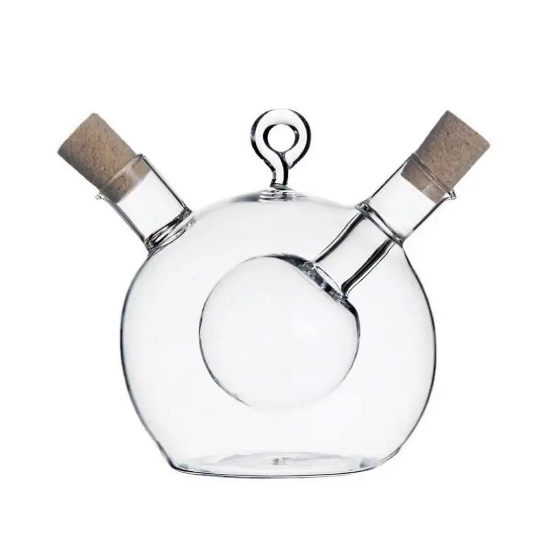 Olive Oil and Vinegar Dispenser Cruet 2 in 1 Transparent Borosilicate Glass Eco-Friendly Dishwasher Safe for Kitchen Giveaways