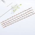 Opulent Women 18K Gold Wholesale Devi Cubic Zirconia Eye Shaped Fine Jewelry Bracelets & Bangles