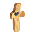Wooden Cross Fingertip Stress Relief Gifts Handheld Wooden Cross for Crafts Spiritual Companion and Relieve Stress