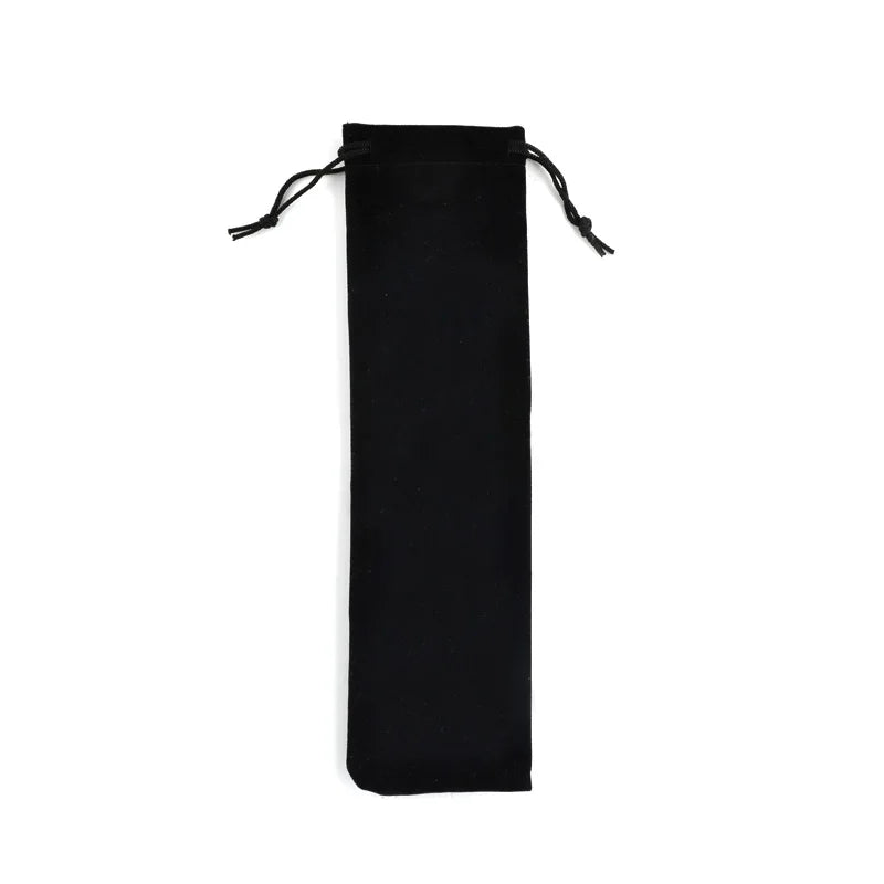 Custom logo Stainless Steel Straw Set Tableware Bundle Mouth Velvet Bag Tableware Set Canvas Bag Custom Size Cotton Bag