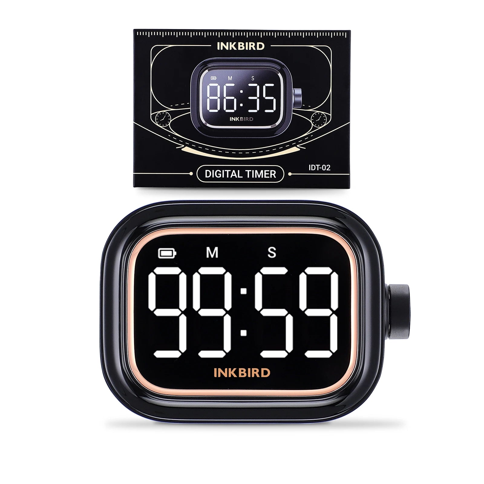 INKBIRD IDT-02 Digital Timer with Large Backlit LED for Jogging Yoga Meeting Study Reading Cooking
