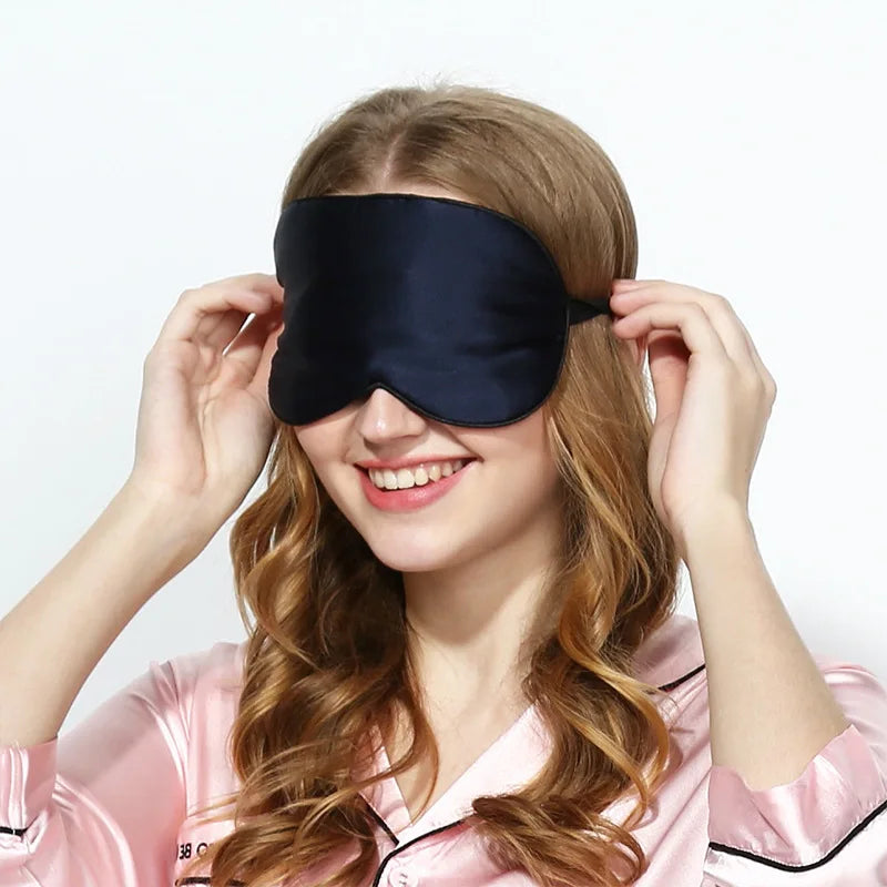 16 Momme Double-Sided Mulberry Silk Eye Mask Japanese Buckle Air Travel Sleeping Light-Shielding Sleep Silk Eye Mask Wholesale
