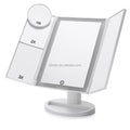 Desktop Travel Vanity Makeup Mirror Lighted LED Mirror Foldable Makeup Mirror with LED Lights