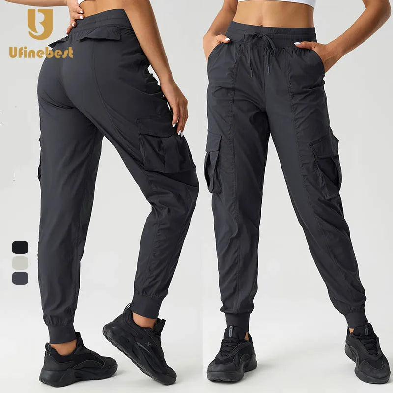 Custom Logo Nylon Lightweight Joggers Sweatpants Loose Fit Outdoor Cargo Sports Pants for Autumn Casual Athletic Pants