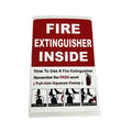 Custom Low Price Waterproof Vinyl Fire Extinguisher Warning Sign Labels Sticker 500 Pcs Carton
