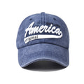 Wholesale Fashion Women 6 Panel America 3d Embroidered Logo Vintage Caps Washed Cotton Sun Visor Sports Hat Baseball Cap