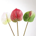 H0771 Wholesale Single Flower Artificial Anthurium Factory Direct Wholesale Real Touch Artificial Anthurium Flower for Decor