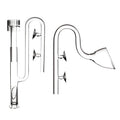 Inflow and Lily Outflow Freshwater Fish Planted Aquarium Tank Aquatic Plant Aquarium Glass Lily Pipe Set Lily Surface Skimmer
