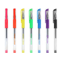Wholesale Stylish Slim Design Plastic Body Gel Pens 0.5mm Wide Blue Red Ink Colors for Stylish Statement Cute Promotional Pen