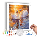 40x50cm DIY Painting by Numbers Kit Custom Hand-Painted White Swan on Canvas Home Art Decor