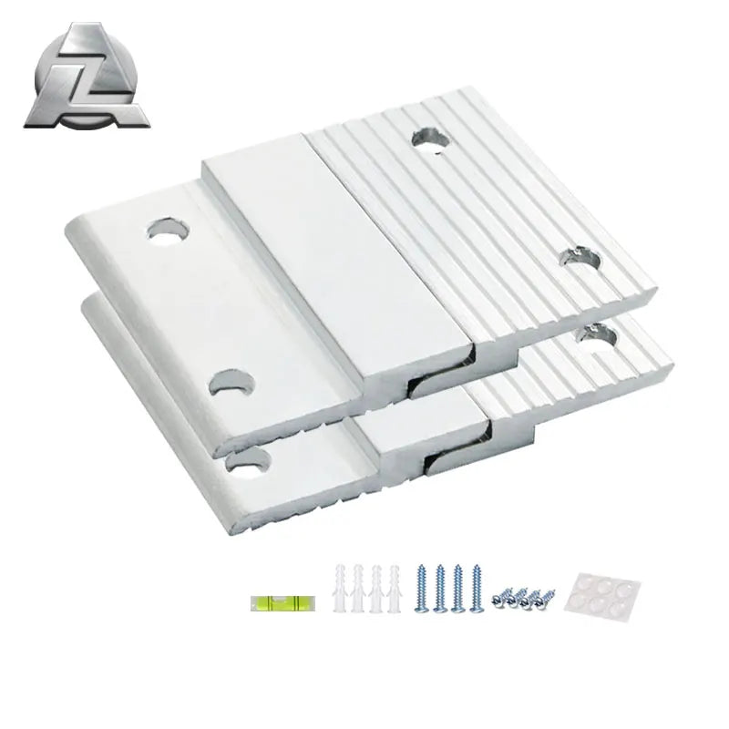 Metal Aluminum Alloy French Cleats Z Clip on Concrete Wall for Hanging Mirrors Picture Hanger