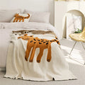 Soft Microfiber Cute Kitten Pattern Knitted for Room Decoration BDB