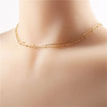 Women Fashion 2 Layers Layered Minimalist Dainty Small Ball Chain Necklace for Girls MegaBDM