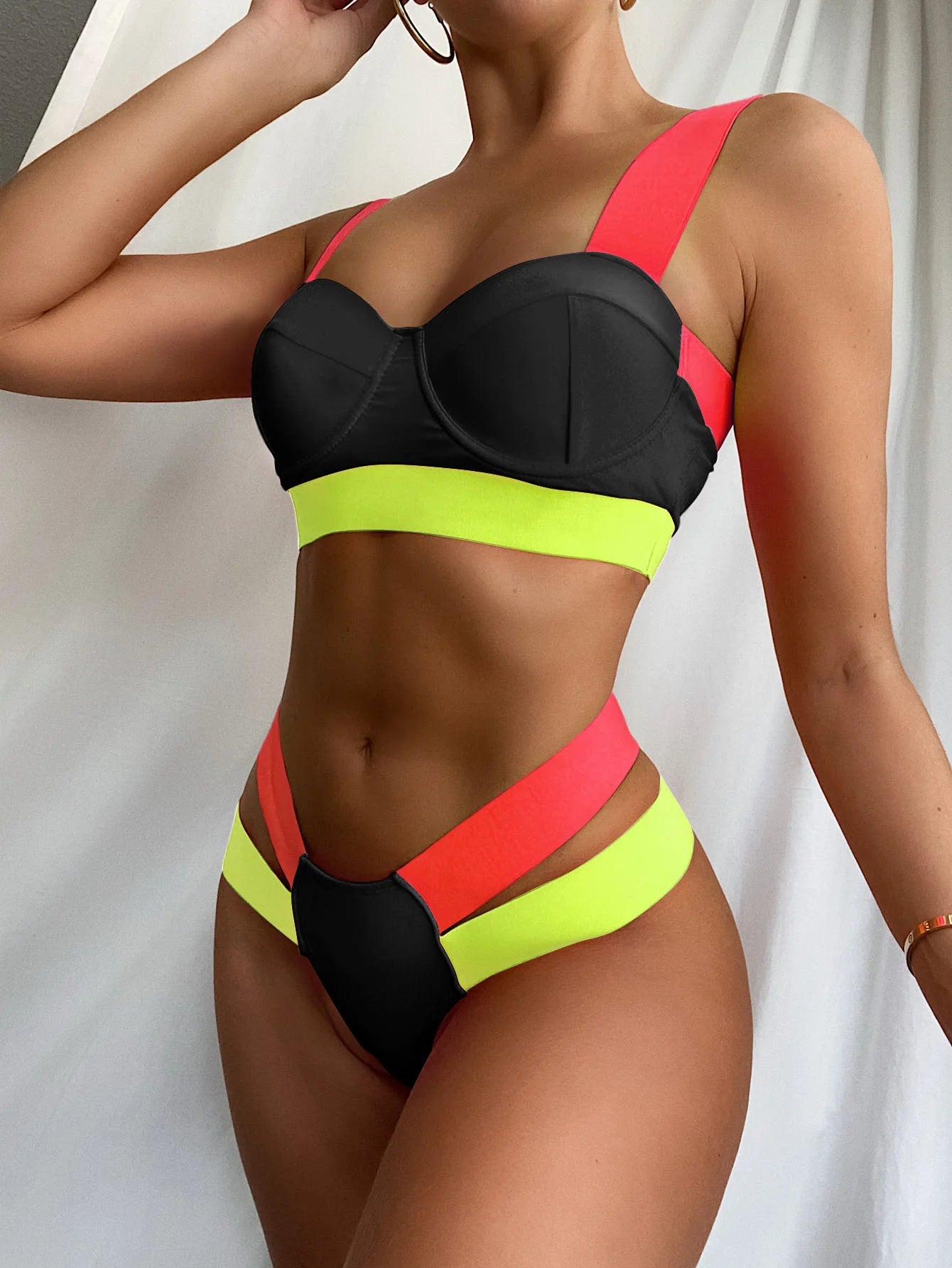 ODM Swimwear Swimsuit Beach Swim Wear Women Swim Suits Custom Swimwear Bikinis & Beachwear High Waist Bathing Suits for Women