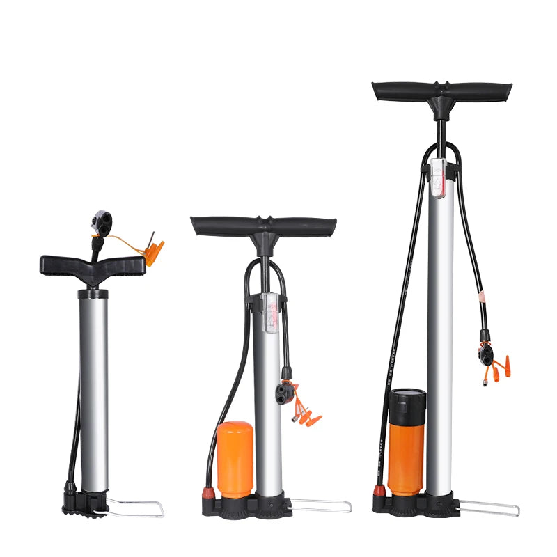 Bicycle Pump Portable Aluminum Foot Pumps MTB Cycling Air Pump Pressure Gauge Bike Inflator Bike Pump