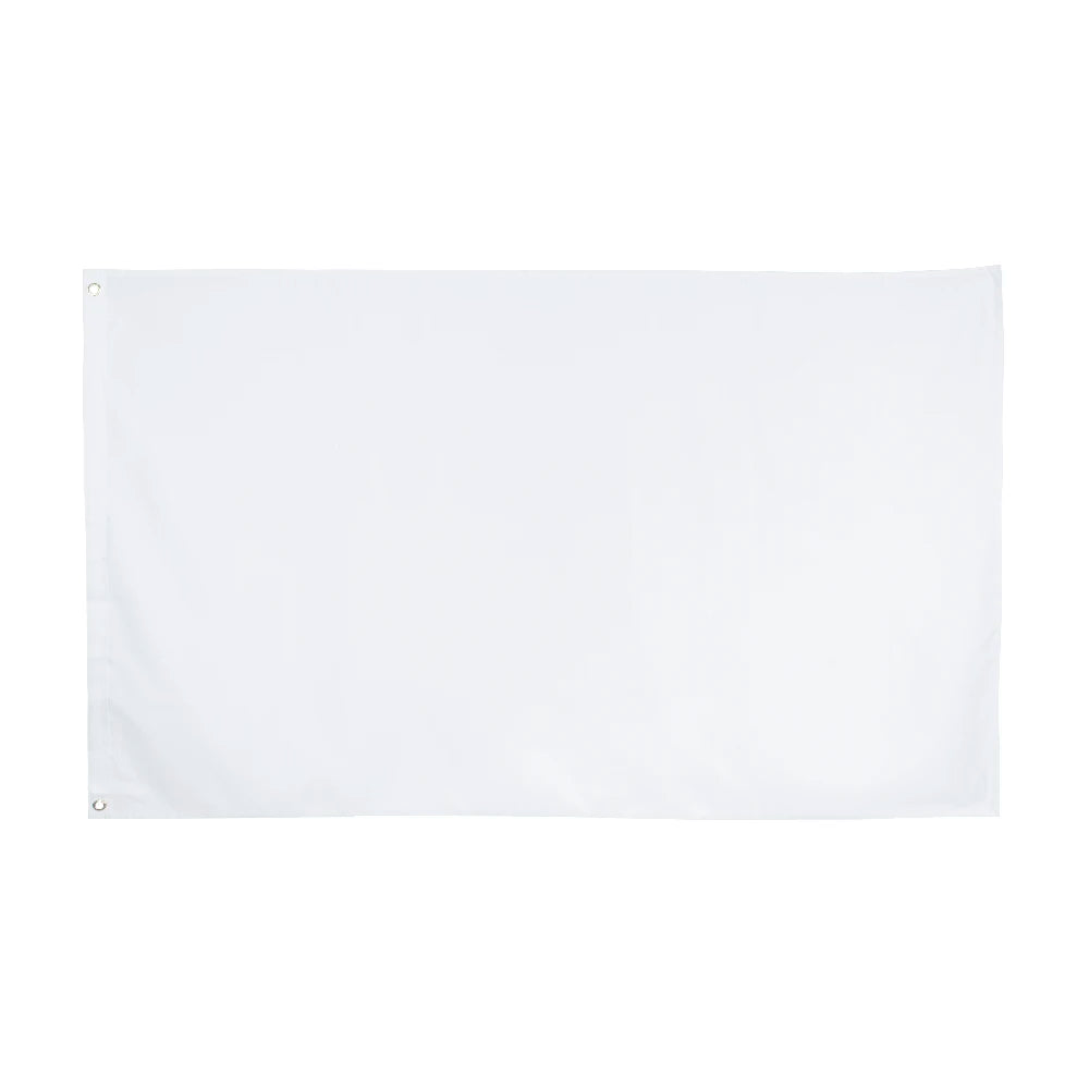 Ready to Ship JOININ Double Sided Flying Soft 3X5FT 100% Polyester Plain White Flag