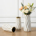 Electroplated Ceramic Hydroponic Vase New Chinese Style Paper Box Packaging Living Room Bedroom Decorative Flower Arrangement