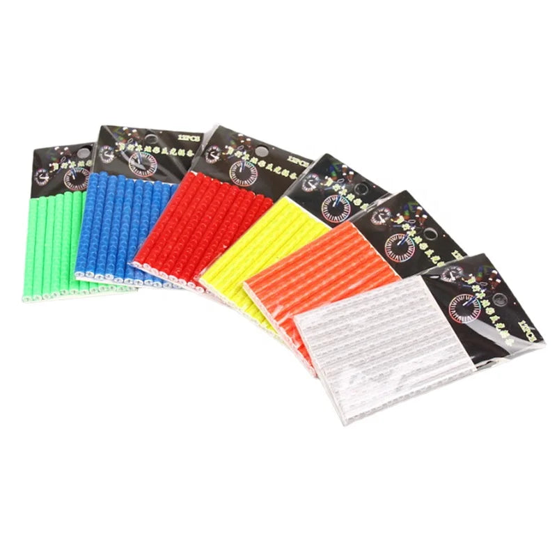 12 PCS / Bag Bicycle Bike Wheel Spokes Reflective Sticker Tube Warning DIY Cycling Reflector Reflective Tubes