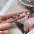 New Arrivals  Blue Eye Ojo Aretes Fashion Jewelry 925 Silver Needle Zircon Stud Earring for Women