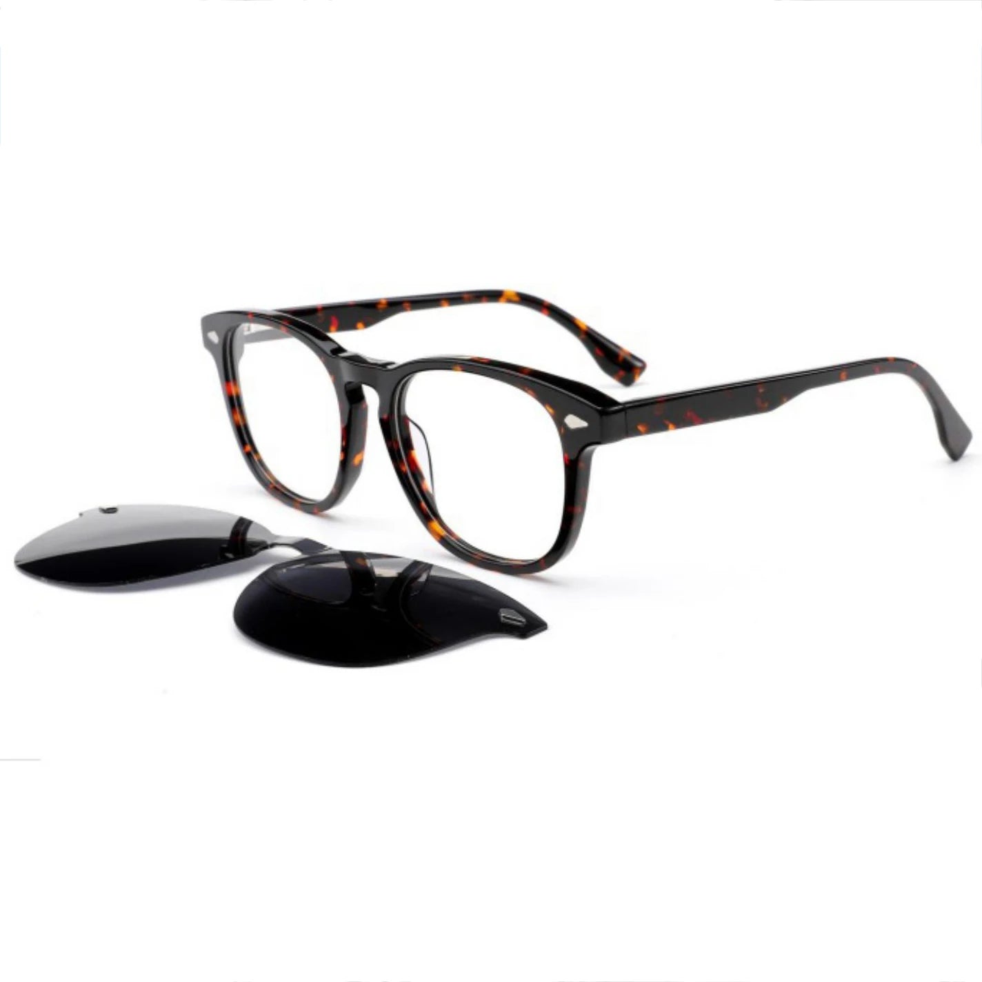 DOISYER Retro Clip Sunglasses Blue Acetate Polarized Classic Frame UV400 Blue TAC Lenses Wholesale Sun Glasses
