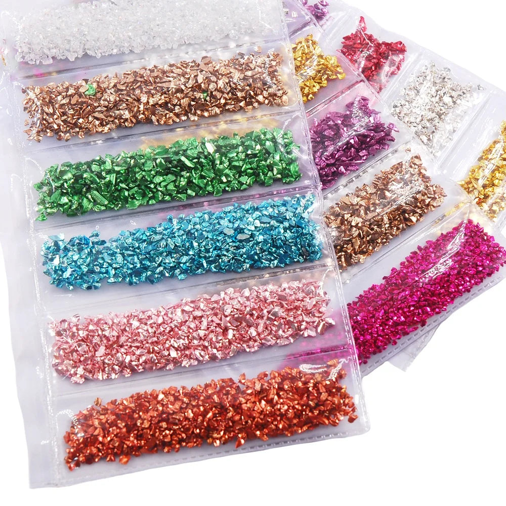 20g Crushed Silicone Stones 26 Colors Crystal UV Epoxy Resin Filler Eco-Friendly DIY Crafts Nail Art Decorations Jewelry Making