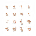 Minimalist Bowknot Zircon Ear Bone Stud Women Luxury High Sense Rose Gold Plated Zirconia Earrings Hot Ladies Diamonds Ear Stud