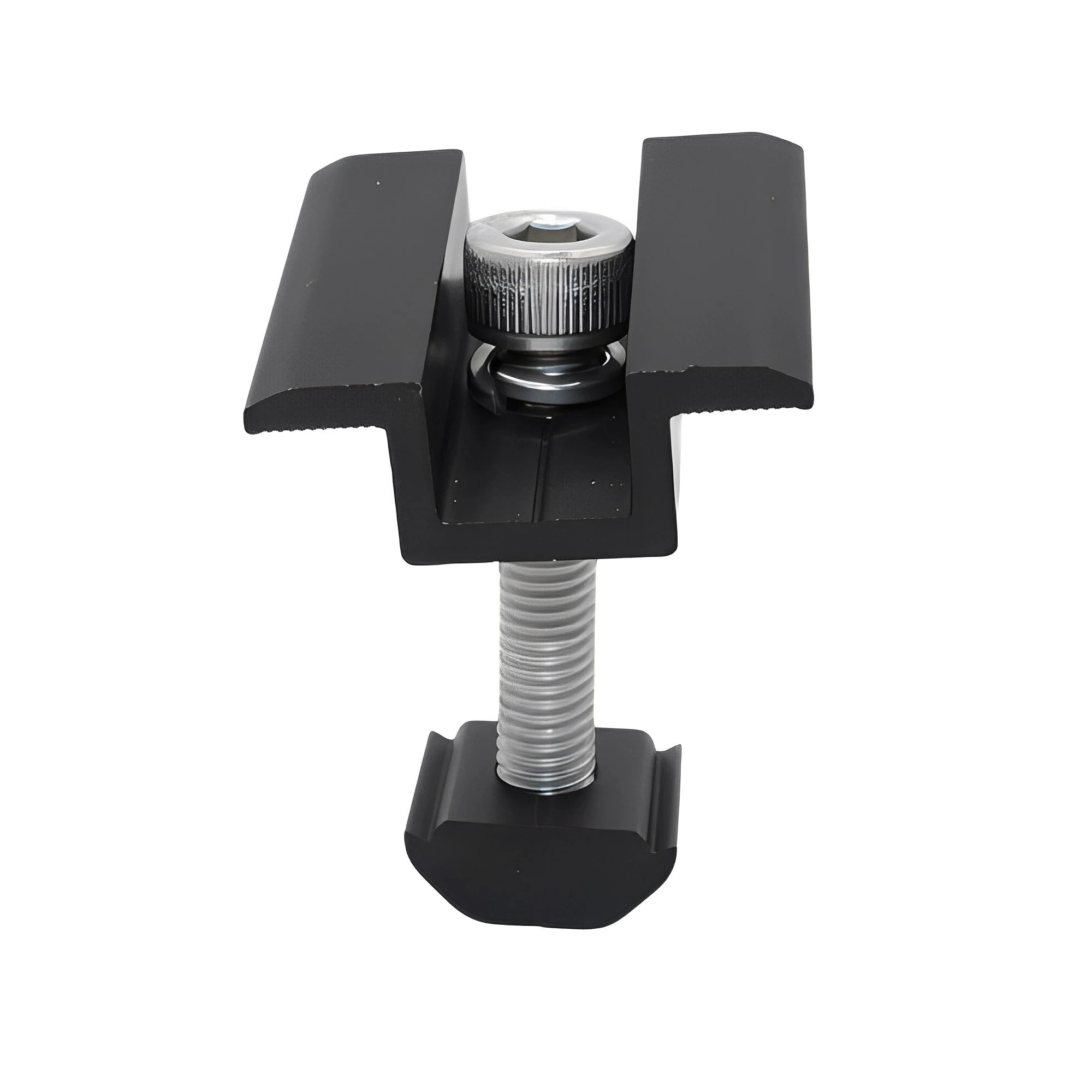 Universal Black Aluminum Solar Clamp Fasten Rail Mid Clamp for Secure Solar Panel Mounting