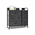 Modern 7-Drawer Dresser Storage Cabinet for Kids Home & Hotel Adjustable Metal & MDF Wood Living Room Fabric Cloth Dresser