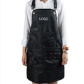 Double Waterproof Oil Apron Pockets for Tools PU Belt BBQ Barber Ironer Work Apron Custom logo
